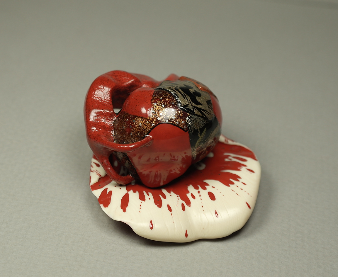 Red snail with fans 003